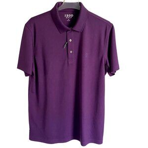 IZOD Golf Vibrant Purple Polo Shirt Men's Size Medium NEW
